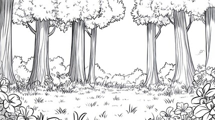 Forest scene illustration
