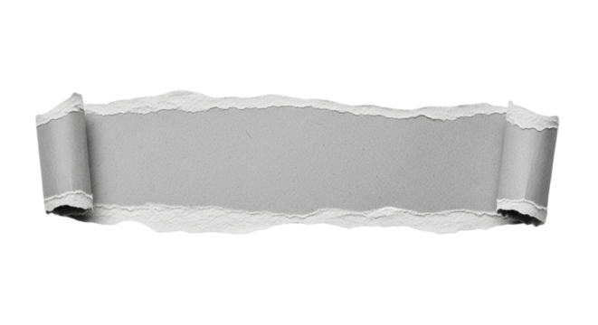 Torn Paper Scroll Frame Texture Background Element Ripped Edge Template Grunge Damaged Surface on transparent background