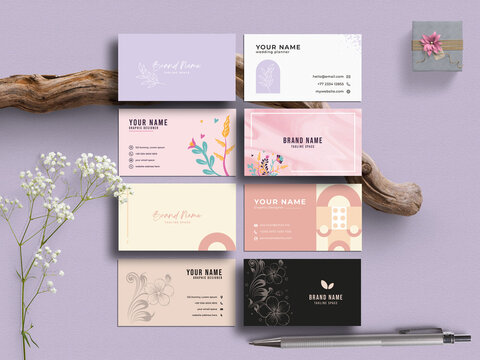 Minimal business card mockup
