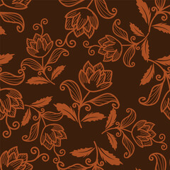 Seamless Abstract Tropical Pattern In Vector