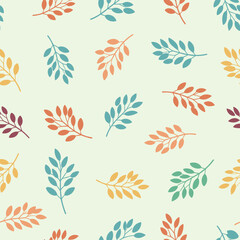 A gentle autumn leaf pattern with pastel hues evokes a sense of calm and nature's beauty