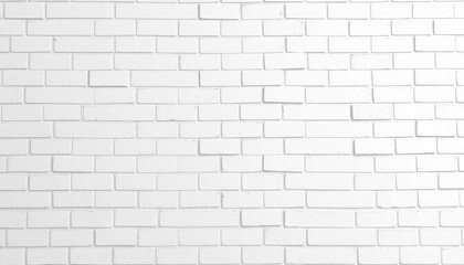 Fototapeta premium White brick wall in minimalistic design with even texture 