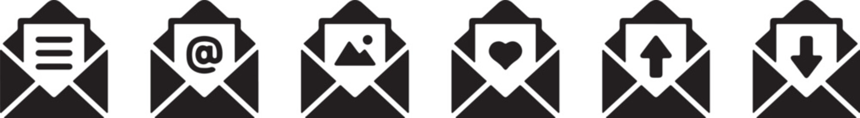 email, envelope, message, mail, icon, graphic, design, black, silhouette, symbol, text, at symbol, image, heart, upload, download, arrow, communication, digital, content, notification, interface, ui, 