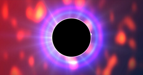 Planet sunrise, lunar eclipse solar eclipse concept sunrays shining bg. Mars jupiter other planet sun movement animation. Statelite space view of rising star. Astronomy ethereal cosmic bg. Outer space
