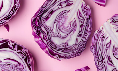 red cabbage close up background