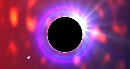 Planet sunrise, lunar eclipse solar eclipse concept sunrays shining bg. Mars jupiter other planet sun movement animation. Statelite space view of rising star. Astronomy ethereal cosmic bg. Outer space