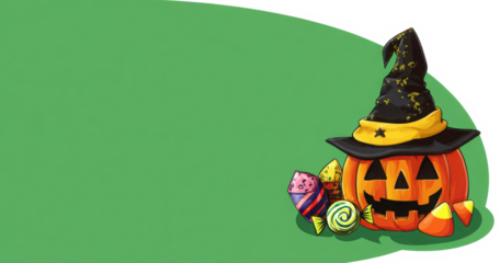 The jack o lantern label for halloween concept
