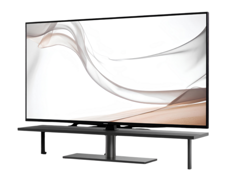 lcd tv screen lcd or smart tv monitor png with modern stand Modern Flat Screen TV wit