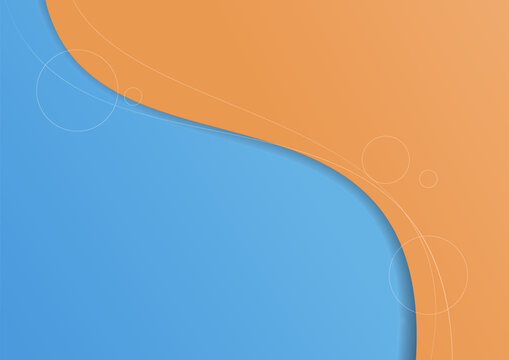 Simple background design with two colors and curved lines in the shape of a wave vector