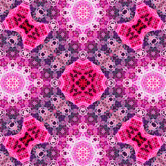 Seamless abstract pattern. Braided intricate pattern. Abstract kaleidoscope background.