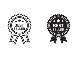Best Seller Logo on White Background , Premium Quality Badge Design