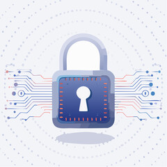 Digital Security: A Graphic Representation of Data Protection and Cyber Safeguards