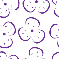 allover vector flowers pattern on brown background