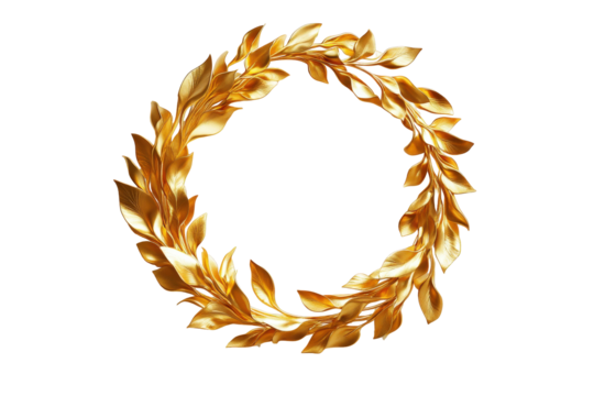 Luxurious golden ornate floral design featuring an acanthus leaf motif against a white background; perfect for decorative design projects