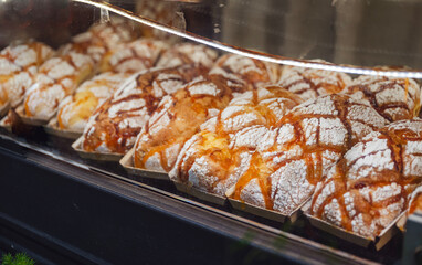 Easter Bread in the window of a Bakery in Italy