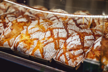 Easter Bread in the window of a Bakery in Italy