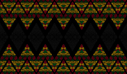 Aztec Seamless Vector Pattern Ethnic Tribal Geometric Background Design