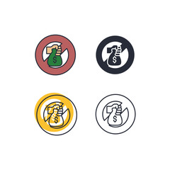 anti corruption icon. anti corruption Symbol sign for mobile concept and web design. Vector icon, Logo illustration, Vector graphics