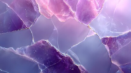 Purple and pink marble showing golden veins creating abstract design