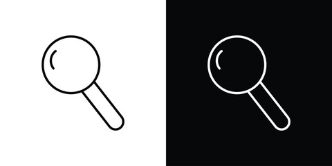 Search icons. Stroke line art icons