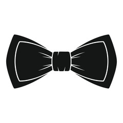 Classic black bow tie elegant formal neckwear accessory silhouette graphic vector