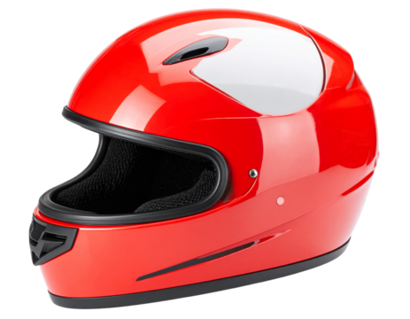 Top-Down View of Bright Racing Helmet Showing Curved Shell Design