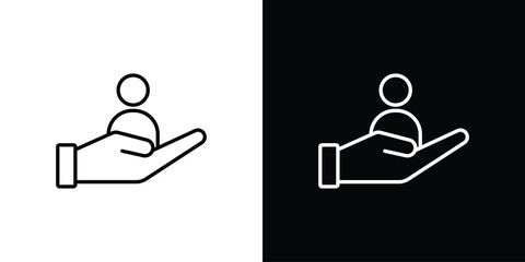 Retention icons. Stroke line art icons