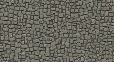 Gray Cobblestone Road Texture Seamless Rough Stone Pavement