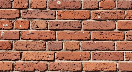 Fototapeta premium Rustic Red Brick Wall Texture Background for Construction and Design Projects