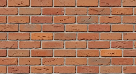 Obraz premium Textured Brick Wall in Shades of Red and Brown Construction Backdrop