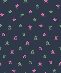 Classic Popular Flower Seamless pattern background - For easy making seamless pattern use it for filling any contours