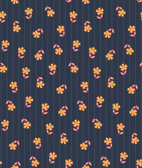 Classic Popular Flower Seamless pattern background - For easy making seamless pattern use it for filling any contours