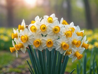 Stunning Bouquet of Daffodils in Springtime