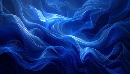 Obraz premium Abstract flowing blue drapery