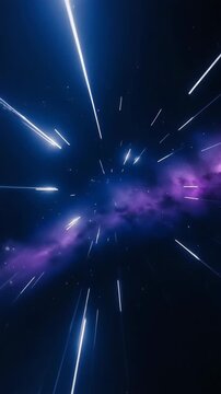 Abstrakte Sternenreise in Lichtgeschwindigkeit &ndash; Futuristische Weltraumreise Animation