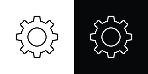 Obraz premium Cogwheel icons. Stroke line art icons