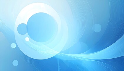 Abstract blue circles and waves