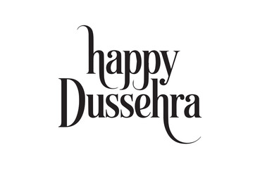 Happy Dussehra lettering design for festive wishes