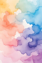 Obraz premium beautiful-watercolor-wash-background-soft-pastel-colors-artistic-abstract-high-resolution