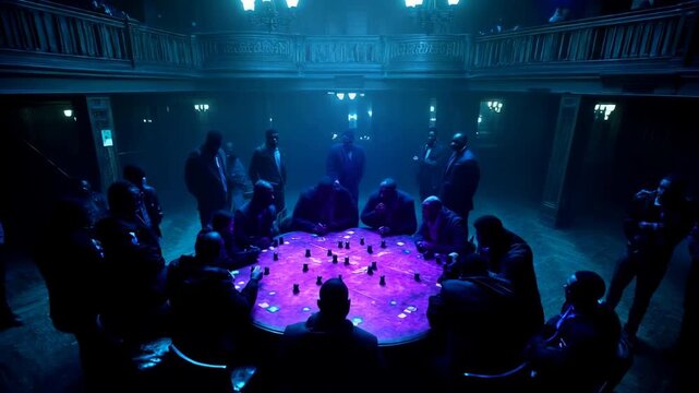 Night Casino Poker Game Night Scene