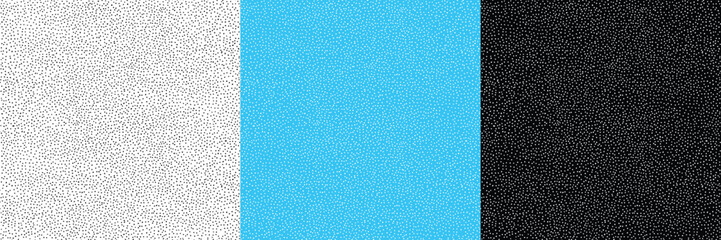 Tiny hand drawn polka dot seamless patterns set.