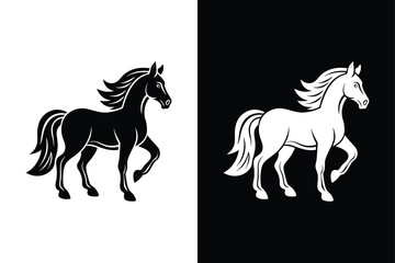 Horse  icon flat icon vector on White Background Vector Art Illustration on white background.