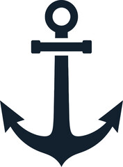 Classic nautical anchor symbol represents maritime strength and stability for marine adventures vector