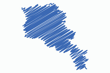 Vector graphic artwork suitable for print and web containing flat detailed map of ARMENIA