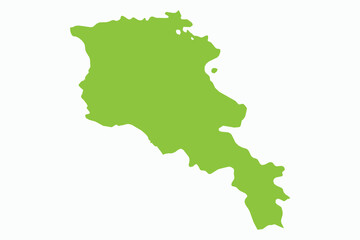 Vector graphic artwork suitable for print and web containing flat detailed map of ARMENIA