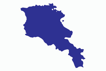 Fototapeta premium Vector graphic artwork suitable for print and web containing flat detailed map of ARMENIA