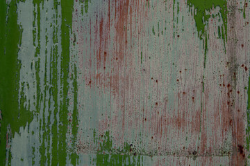 Sheet metal coated with green paint. Metal background, metal texture.