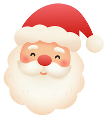 Sant claus smiling face illustration