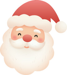 Sant claus smiling face illustration