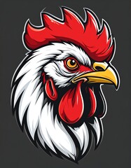 Rooster head illustration